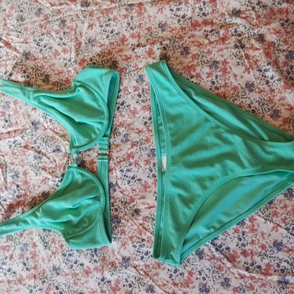 Teal bikini bathing suit